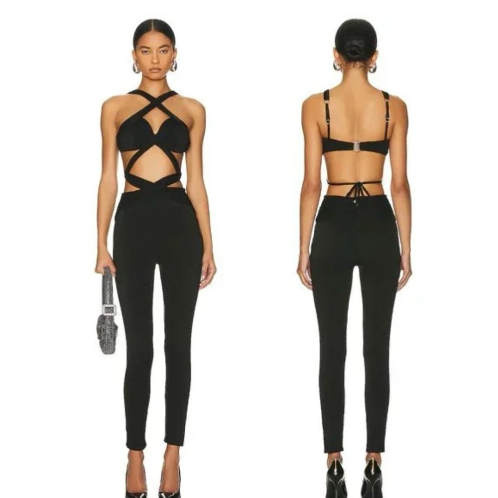 PatBo jumpsuit Black shimmery size 2 never worn